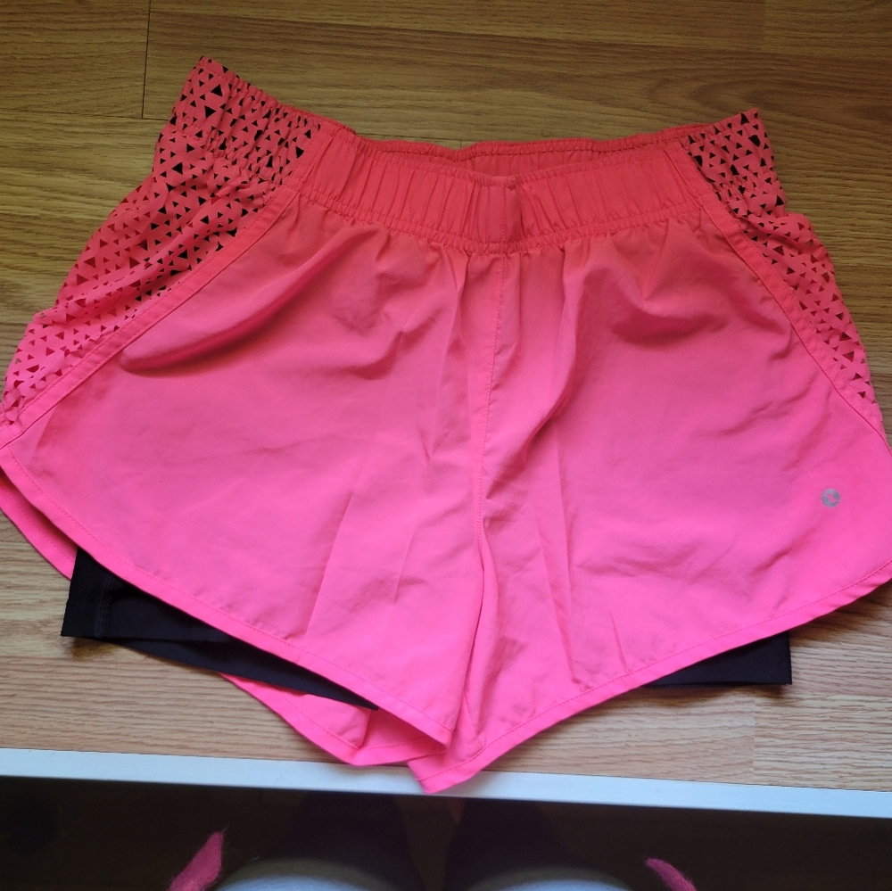 Running shorts with built in compression
